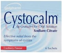 Galpharm Cystocalm Cystitis Relief 4g Granules Cranberry 6 Sachets - 2 Packs | 12 Sachets